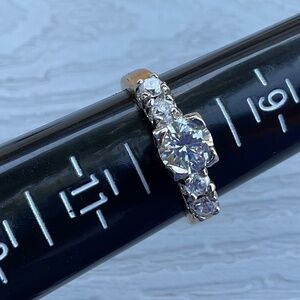 Lindberg Cubic Zirconia Ring Vintage Size 10 14k HGE Lind